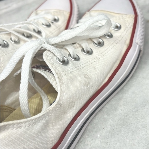 Converse Chuck Taylor All Star Low Top White Sneakers - Picture 6 of 13